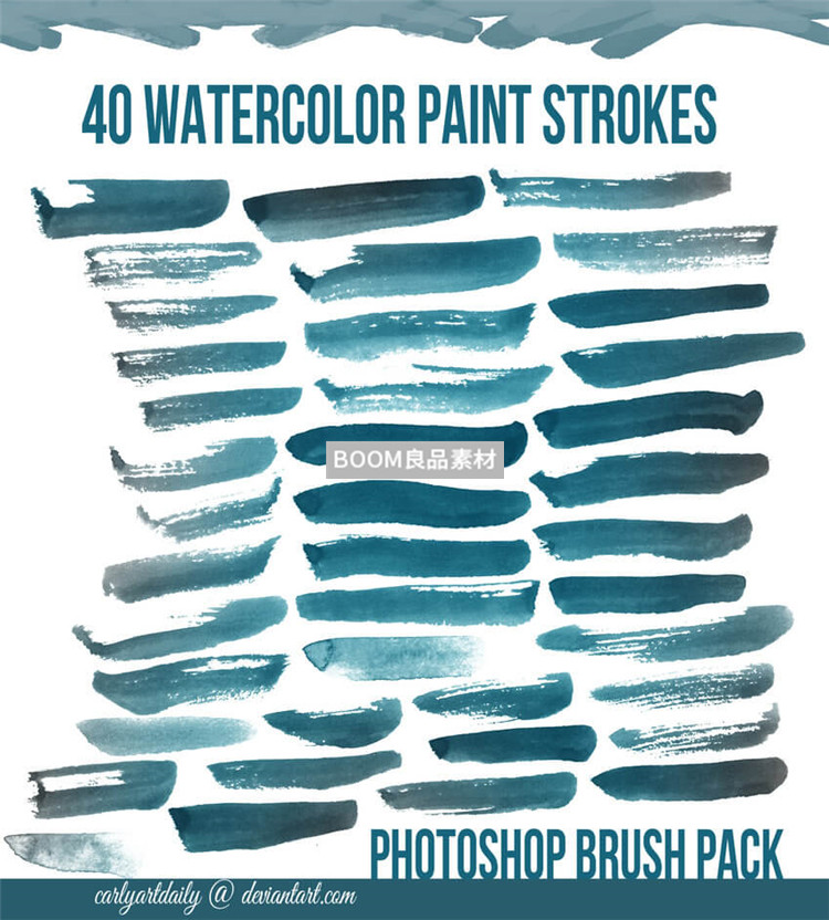 图片[1]-各种水彩画笔墨笔划痕痕迹效果PS水彩设计笔触ABR毛笔PS笔刷素材-设计猿