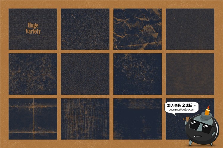 图片[8]-复古磨损噪点掉色粗糙颗粒效果纹理特效PSD样式模板PS设计素材-设计猿