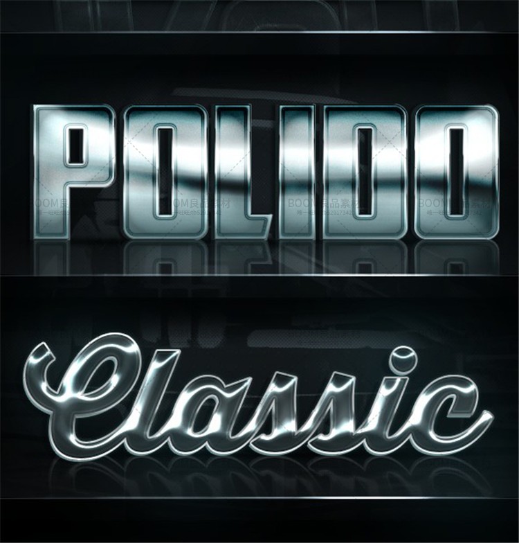 金属质感特效银铁金艺术字效果字体叠加PS样式元素设计ASL素材-设计猿