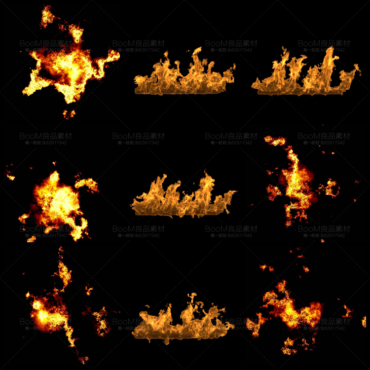 图片[1]-透明火焰特效字母燃烧火苗烈火后期合成海报装饰元素PNG免扣素材-设计猿