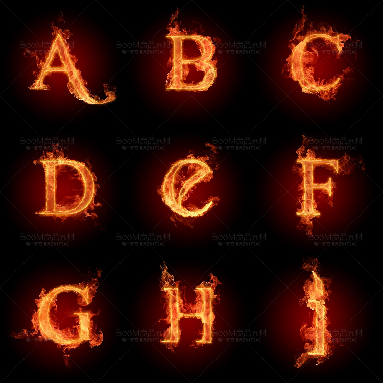 图片[3]-透明火焰特效字母燃烧火苗烈火后期合成海报装饰元素PNG免扣素材-设计猿