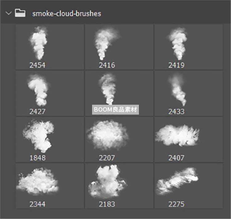 图片[2]-烟雾水汽水蒸气烟囱烟雾效果abr笔刷素材PS设计元素brush笔触画笔-设计猿