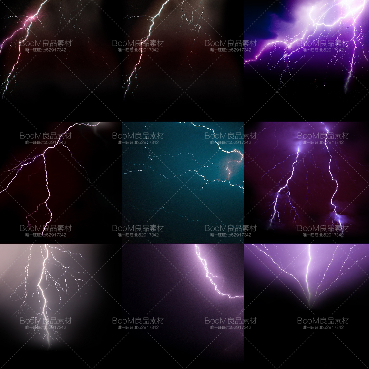 图片[3]-高清晰闪电雷电光效笔触效果ps笔刷广告特效创意平面设计abr素材-设计猿