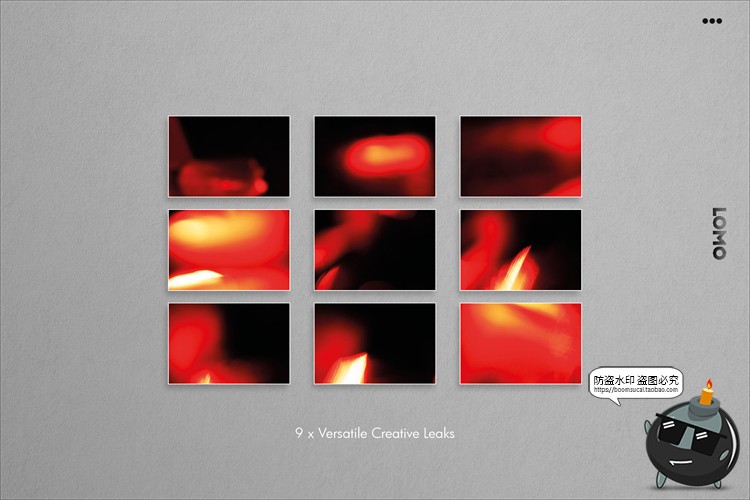 图片[3]-复古漏光照片滤镜光斑胶片光影背景底纹JPG图片黑底后期合成素材-设计猿