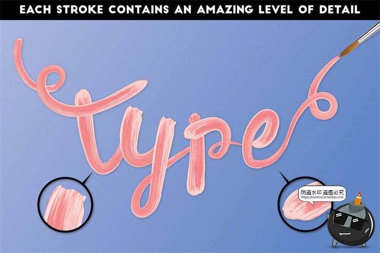 图片[5]-丙烯酸涂料风颜料油漆手绘涂抹绘画油画效果AI矢量笔触笔刷AI素材-设计猿