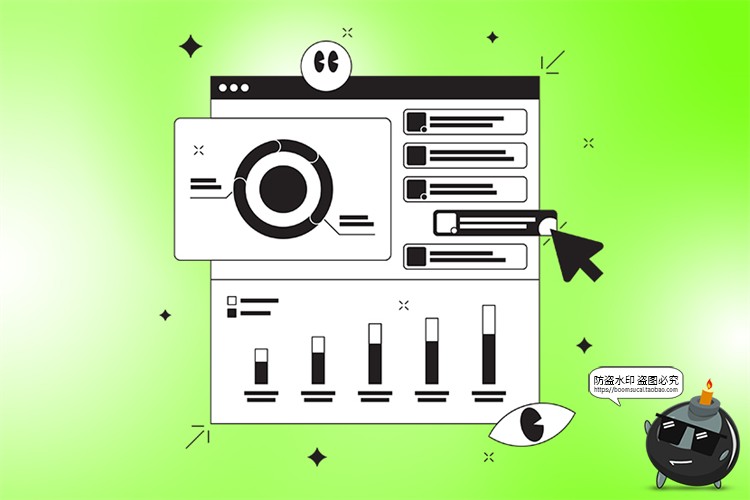 网页草图卡片网站UI原型图手绘线稿手稿创意插图插画AI矢量素材-设计猿