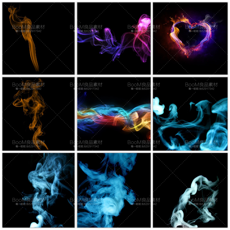 图片[10]-白烟雾云雾喷雾PNG免抠合成叠图影楼JPG黑底叠图PS后期效果素材-设计猿