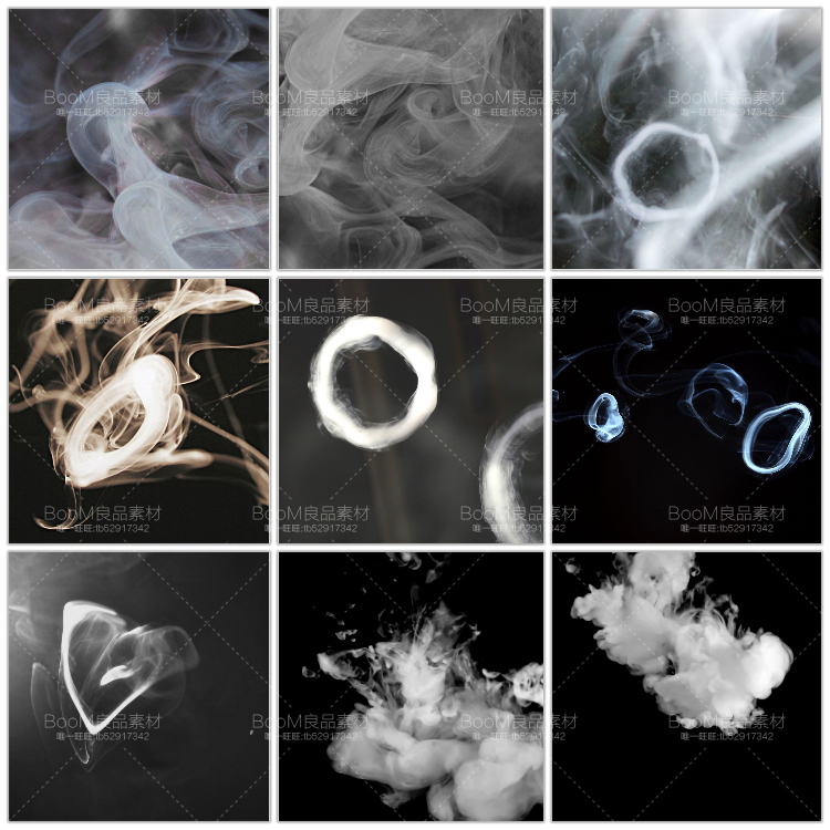 图片[12]-白烟雾云雾喷雾PNG免抠合成叠图影楼JPG黑底叠图PS后期效果素材-设计猿
