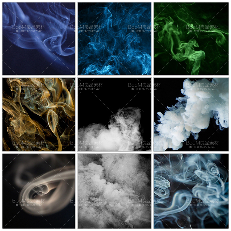 图片[13]-白烟雾云雾喷雾PNG免抠合成叠图影楼JPG黑底叠图PS后期效果素材-设计猿
