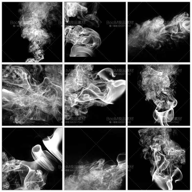 图片[16]-白烟雾云雾喷雾PNG免抠合成叠图影楼JPG黑底叠图PS后期效果素材-设计猿