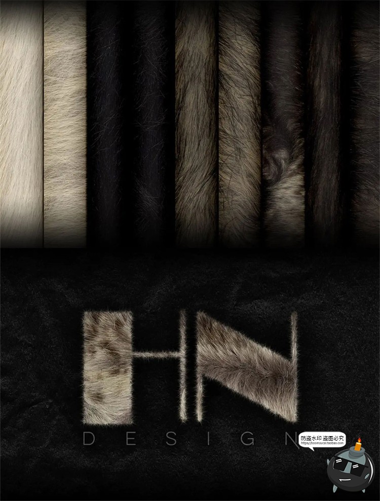 皮毛动物毛发纹理表面肌理材质背景后期合成JPG图片PAT图案PS素材-设计猿