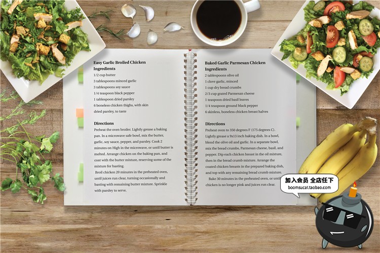 西餐美食材场景桌面披萨汉堡牛扒排面包海报装饰样机PSD模板素材-设计猿