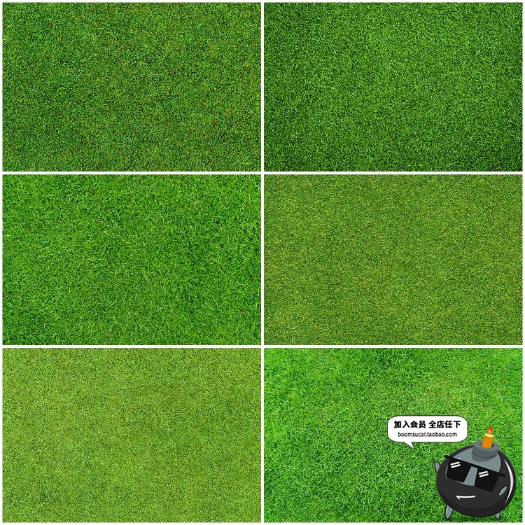 绿茵草坪草地绿地小草绿植物背景纹理JPG高清图片后期合成PS素材-设计猿