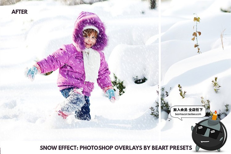 图片[1]-飘雪雪景小雪雪花特效blus后期影楼效果叠层PS笔刷素材abr格式-设计猿