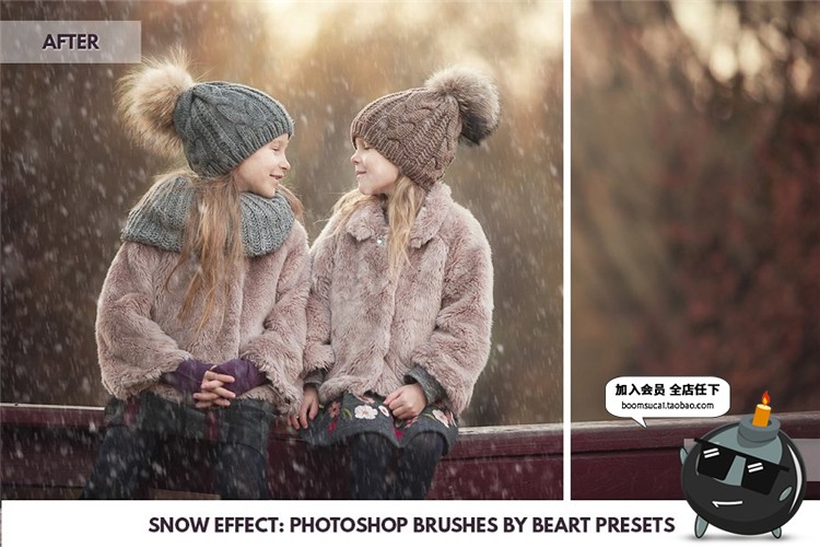 图片[4]-飘雪雪景小雪雪花特效blus后期影楼效果叠层PS笔刷素材abr格式-设计猿