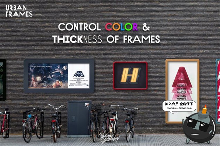 城市街道街景户外海报街头广告效果展示贴图样机PSD模板设计素材-设计猿