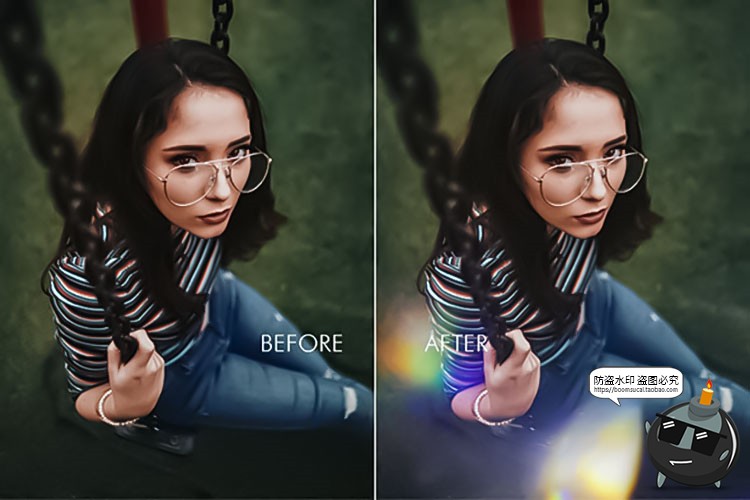 图片[2]-高清炫彩棱镜自然光效水晶彩虹光斑后期叠加背景JPG黑底图片素材-设计猿