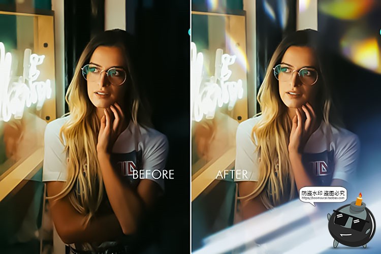 图片[4]-高清炫彩棱镜自然光效水晶彩虹光斑后期叠加背景JPG黑底图片素材-设计猿