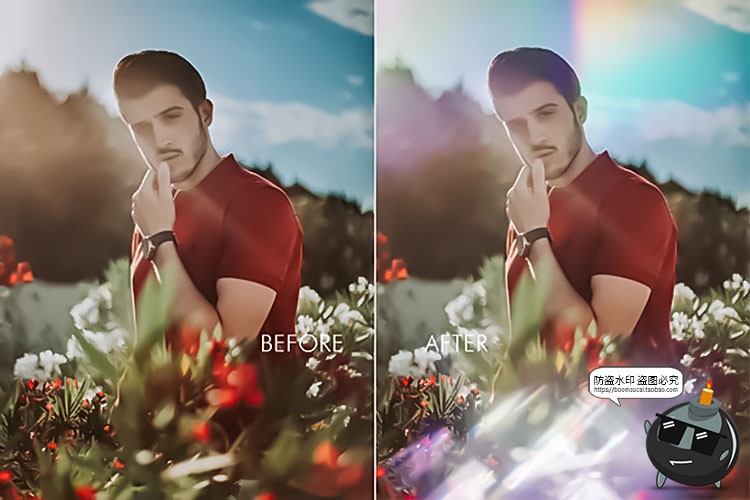 图片[5]-高清炫彩棱镜自然光效水晶彩虹光斑后期叠加背景JPG黑底图片素材-设计猿