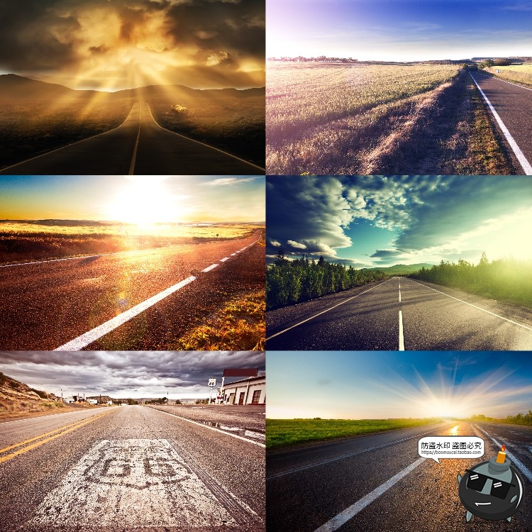 图片[2]-高清柏油公路沥青道路马路自然风光背景风景后期合成JPG图片素材-设计猿
