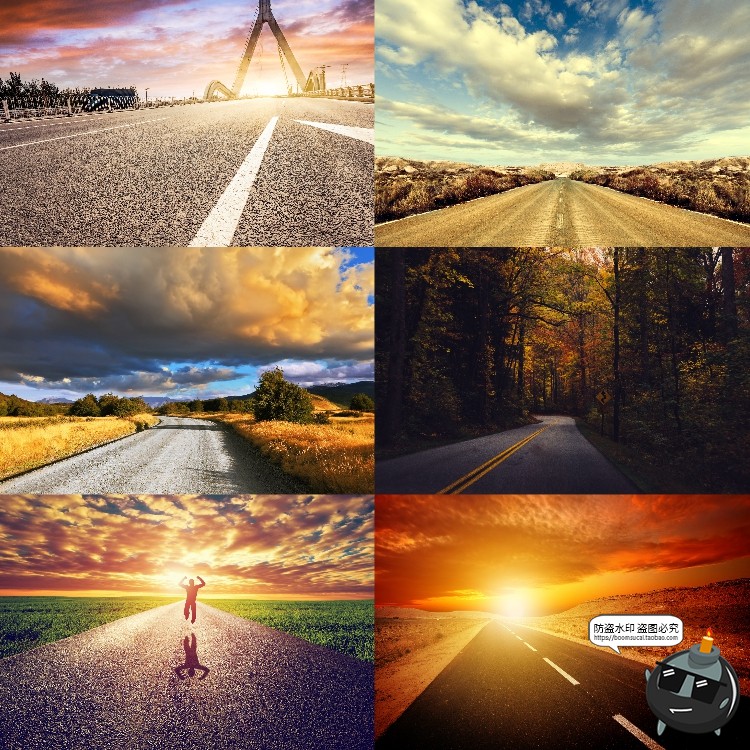 图片[3]-高清柏油公路沥青道路马路自然风光背景风景后期合成JPG图片素材-设计猿