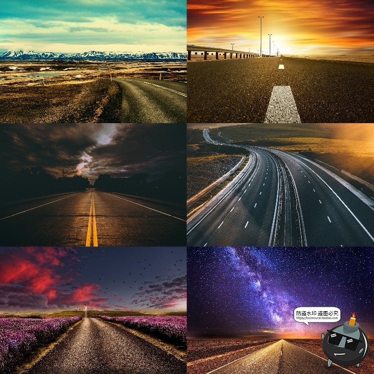 图片[4]-高清柏油公路沥青道路马路自然风光背景风景后期合成JPG图片素材-设计猿