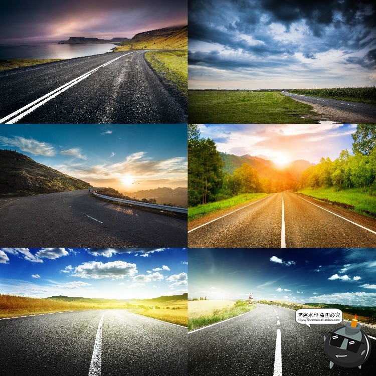 图片[5]-高清柏油公路沥青道路马路自然风光背景风景后期合成JPG图片素材-设计猿