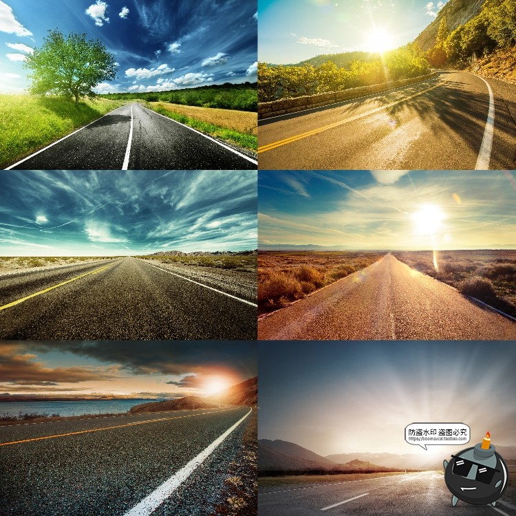图片[8]-高清柏油公路沥青道路马路自然风光背景风景后期合成JPG图片素材-设计猿