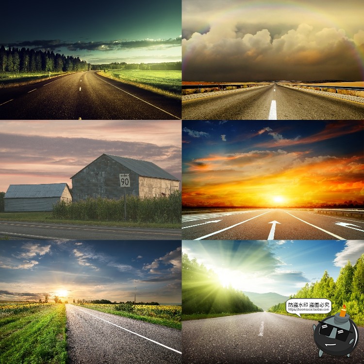 图片[14]-高清柏油公路沥青道路马路自然风光背景风景后期合成JPG图片素材-设计猿