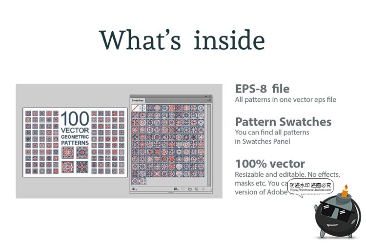 古典图案复古四方连续花纹图案背景底纹重复平铺画板AI矢量素材-设计猿