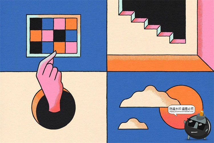 图片[4]-潮流复古怀旧漫画艺术颗粒感喷枪涂鸦效果手绘插画噪点AI笔刷素材-设计猿