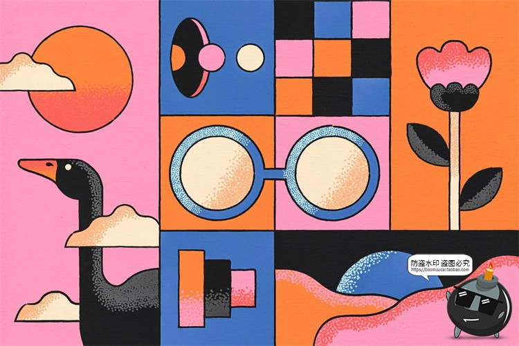 图片[6]-潮流复古怀旧漫画艺术颗粒感喷枪涂鸦效果手绘插画噪点AI笔刷素材-设计猿