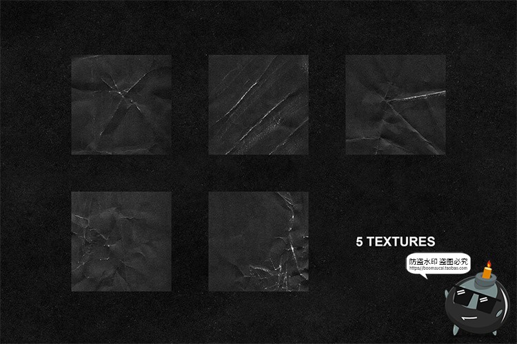 图片[2]-潮流重金属铝箔锡纸锡箔CD光盘封面包边褶皱包装样机PSD模板素材-设计猿