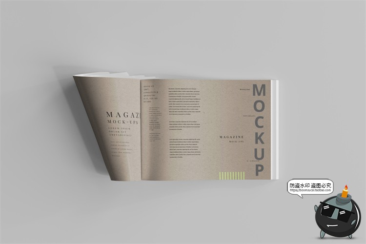 图片[2]-横板产品宣传画册书籍杂志本子封面展开叠起智能样机PSD模板素材-设计猿