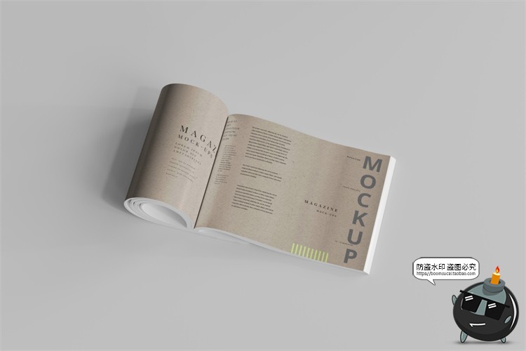 图片[3]-横板产品宣传画册书籍杂志本子封面展开叠起智能样机PSD模板素材-设计猿