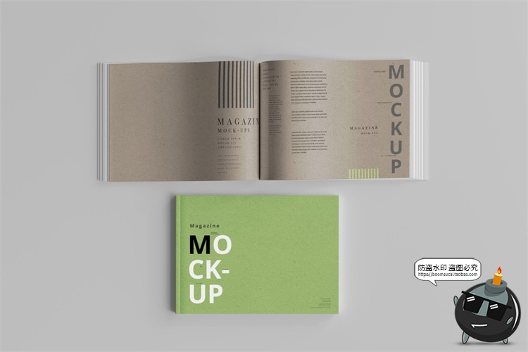 图片[4]-横板产品宣传画册书籍杂志本子封面展开叠起智能样机PSD模板素材-设计猿