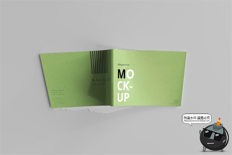 图片[5]-横板产品宣传画册书籍杂志本子封面展开叠起智能样机PSD模板素材-设计猿
