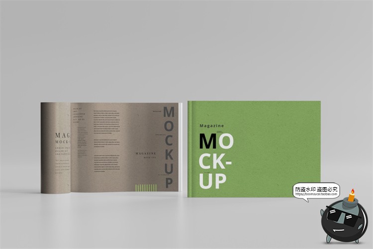 图片[7]-横板产品宣传画册书籍杂志本子封面展开叠起智能样机PSD模板素材-设计猿