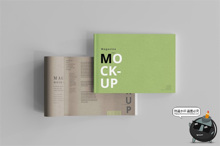 图片[11]-横板产品宣传画册书籍杂志本子封面展开叠起智能样机PSD模板素材-设计猿