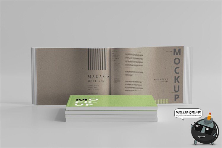图片[18]-横板产品宣传画册书籍杂志本子封面展开叠起智能样机PSD模板素材-设计猿