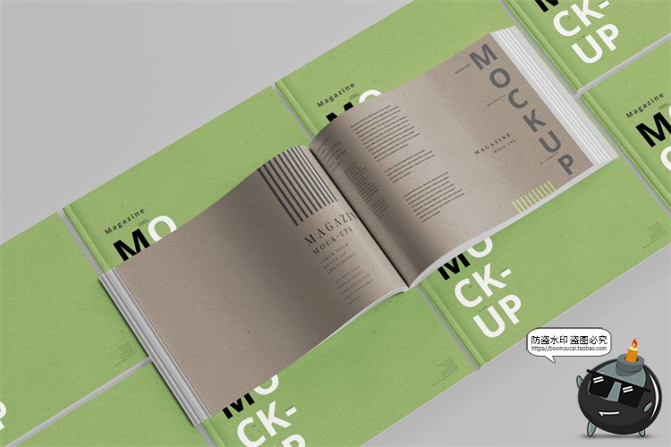 图片[29]-横板产品宣传画册书籍杂志本子封面展开叠起智能样机PSD模板素材-设计猿
