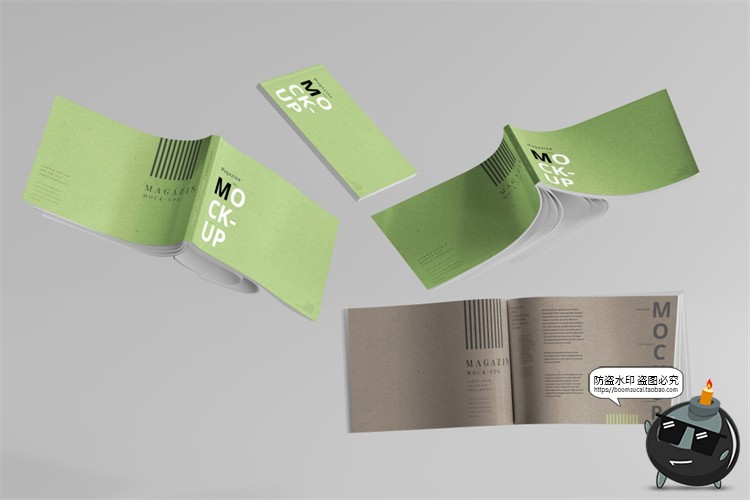 图片[34]-横板产品宣传画册书籍杂志本子封面展开叠起智能样机PSD模板素材-设计猿