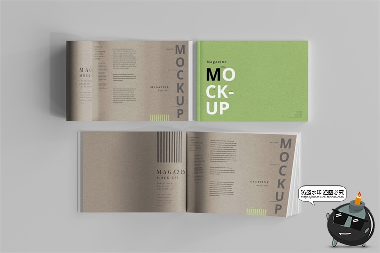 图片[36]-横板产品宣传画册书籍杂志本子封面展开叠起智能样机PSD模板素材-设计猿