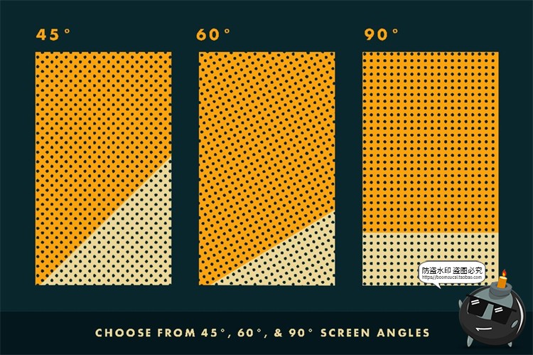 图片[9]-复古半色调波浪线条点阵波点绘画插画漫画笔刷PS笔刷ABR格式素材-设计猿