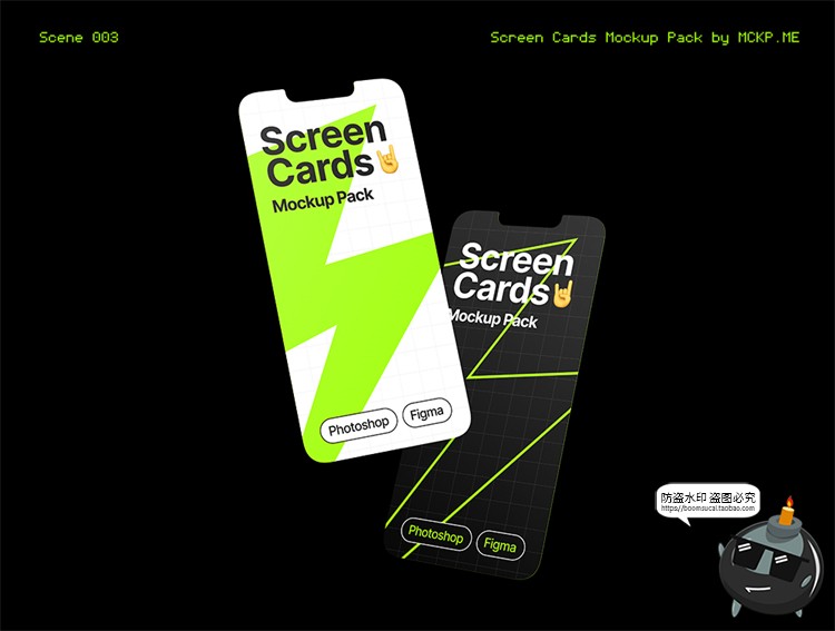 图片[3]-刘海屏APP应用UI界面效果图3D立体展示贴图样机PSD模板PS素材-设计猿