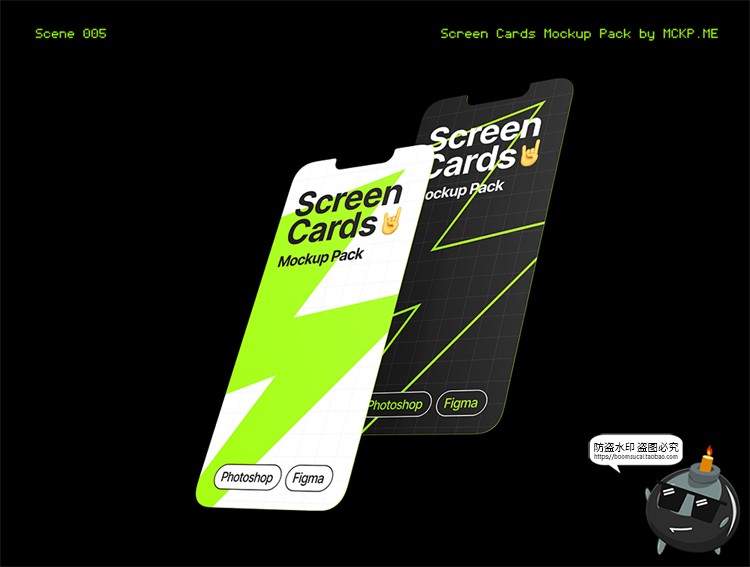 图片[4]-刘海屏APP应用UI界面效果图3D立体展示贴图样机PSD模板PS素材-设计猿