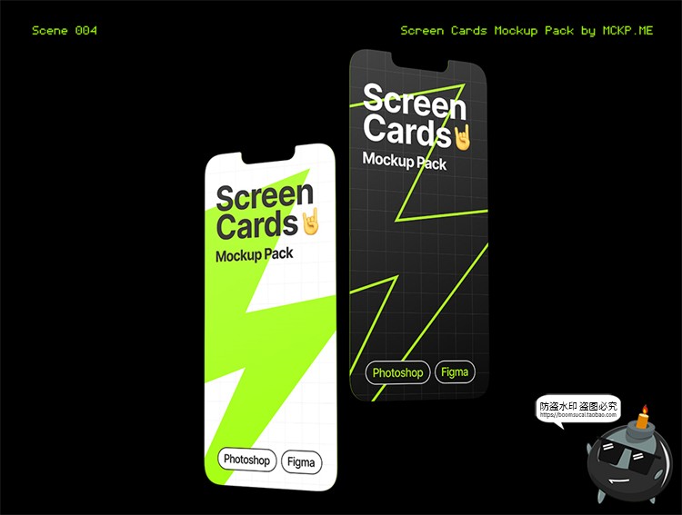 图片[5]-刘海屏APP应用UI界面效果图3D立体展示贴图样机PSD模板PS素材-设计猿