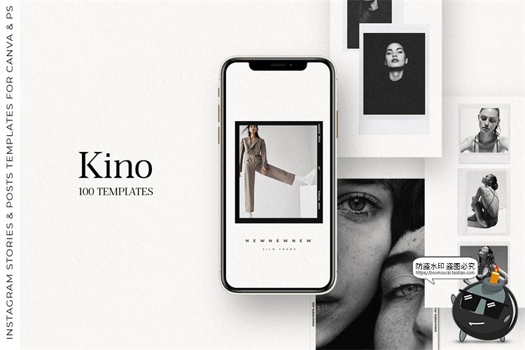 图片[1]-胶卷胶片框架品牌推广新媒体电商海报PNG边框PSD样机模板PS素材-设计猿