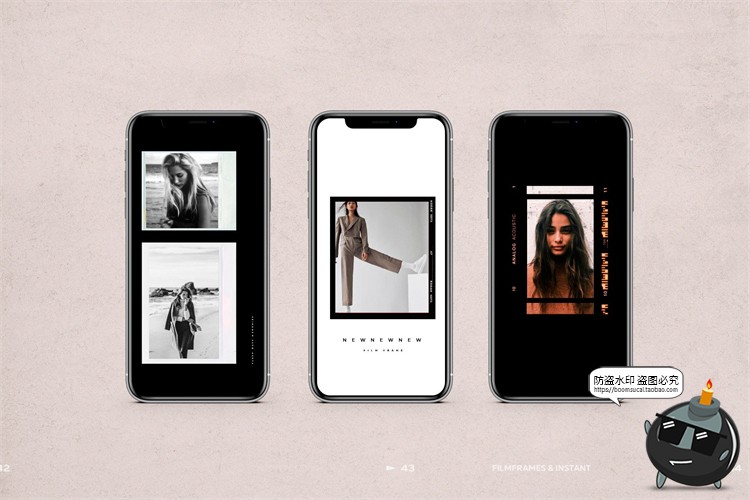 图片[2]-胶卷胶片框架品牌推广新媒体电商海报PNG边框PSD样机模板PS素材-设计猿