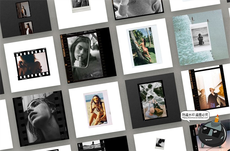 图片[3]-胶卷胶片框架品牌推广新媒体电商海报PNG边框PSD样机模板PS素材-设计猿